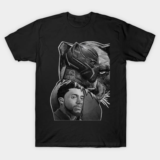 Black Panther King T-Shirt by TheArtiste